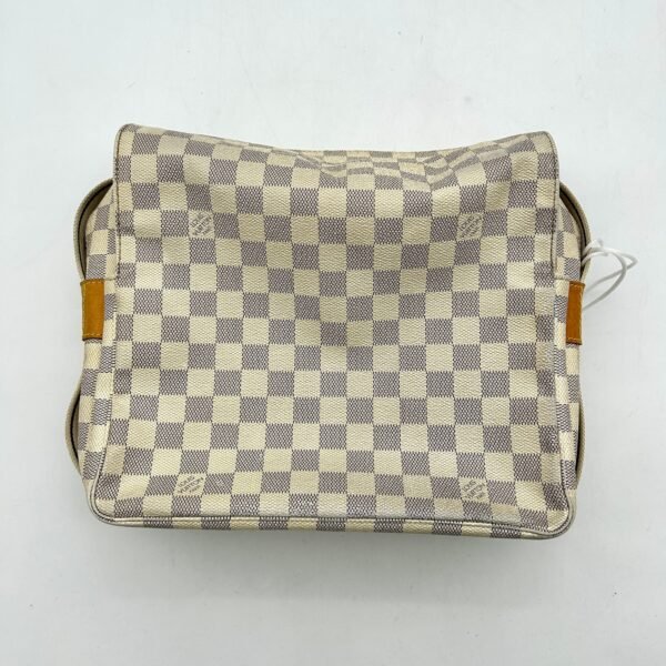 Pre-owned Louis Vuitton 2007 Damier Azur Naviglio Crossbody Bag | White  LA16232 - Image 10