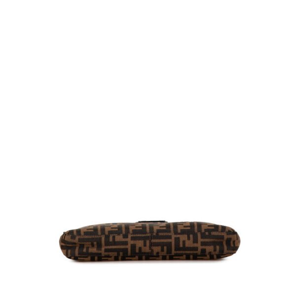 Fendi Zucca Canvas Leather Shoulder Bag - Image 3