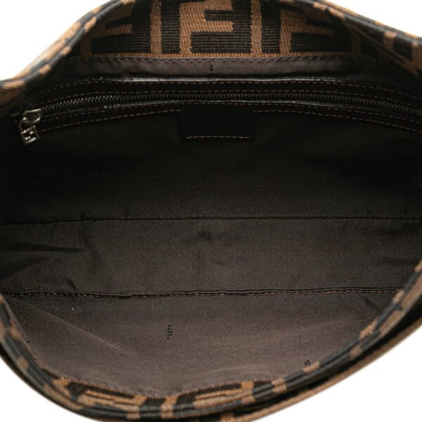 Fendi Zucca Canvas Leather Shoulder Bag - Image 4