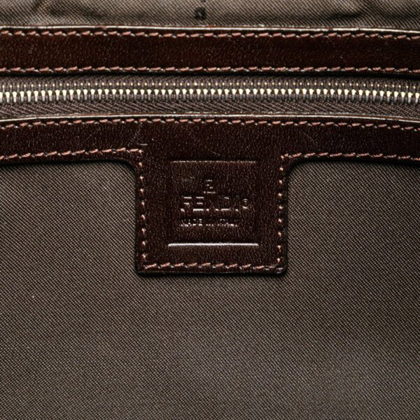 Fendi Zucca Canvas Leather Shoulder Bag - Image 5