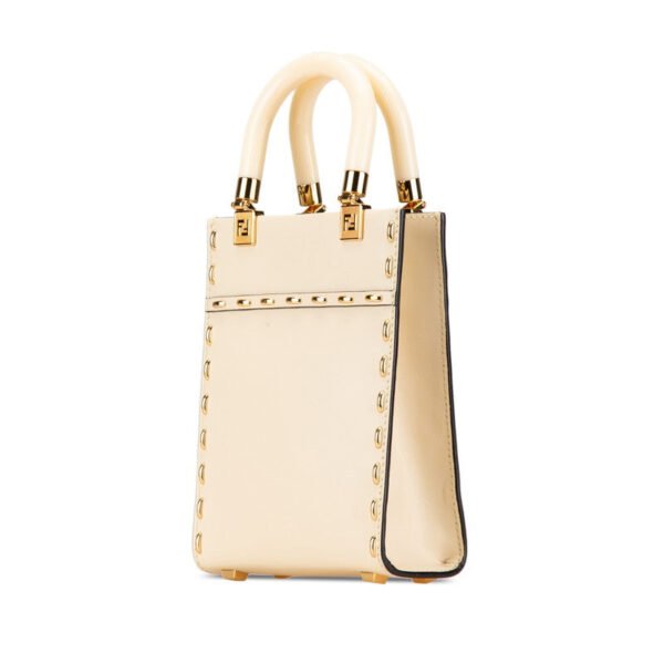 Fendi Sunshine Small Shopper Handbag Beige - Image 2