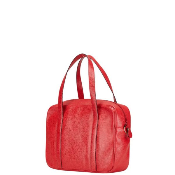 Dior Leather 2WAY Handbag Shoulder Bag Red - Image 2