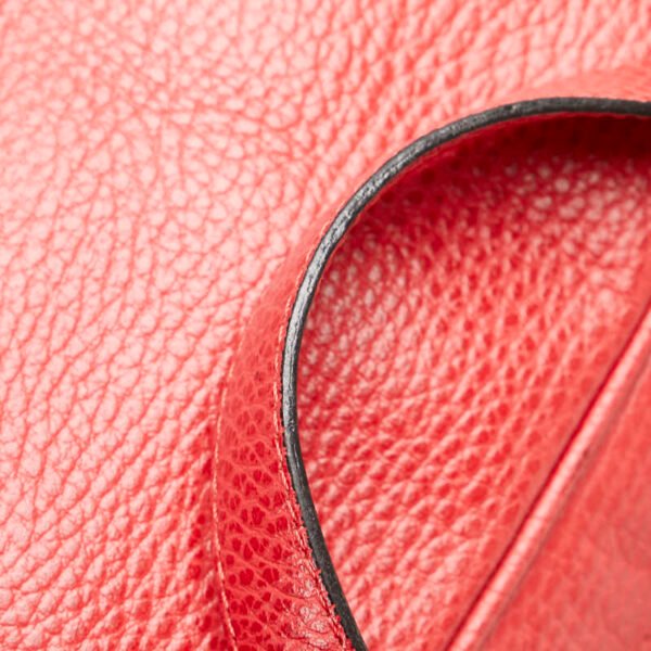Dior Leather 2WAY Handbag Shoulder Bag Red - Image 4