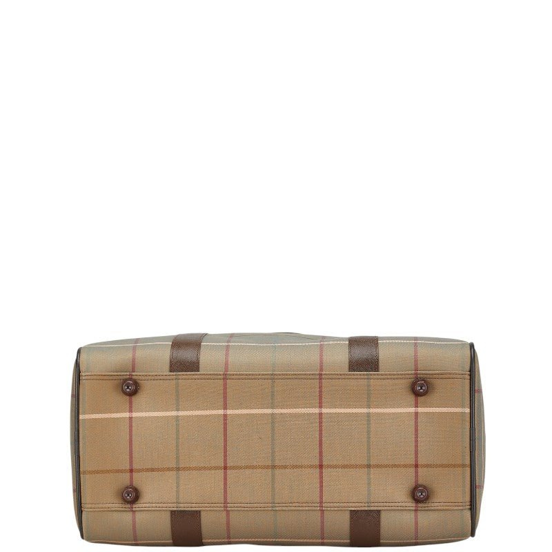 Burberry Canvas Leather Check Boston Bag - Image 3