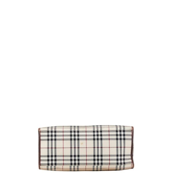 Burberry Nova Check Canvas Leather Tote Bag - Image 3
