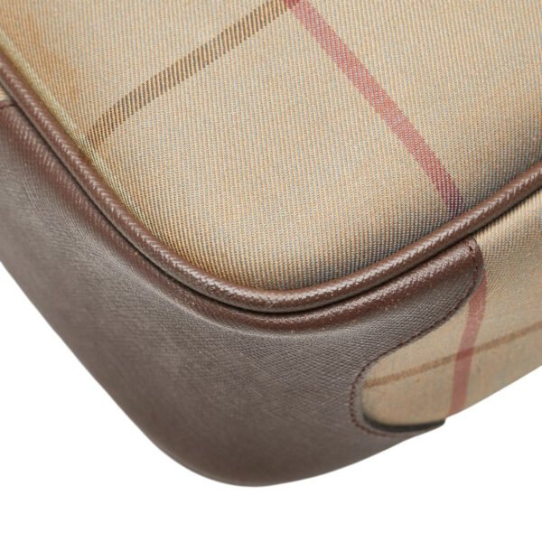 Burberry Check Canvas Leather Handbag - Image 10
