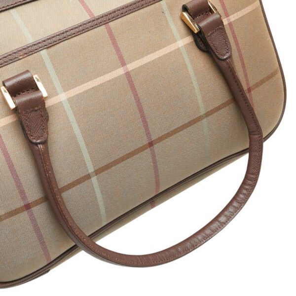 Burberry Check Canvas Leather Handbag - Image 11