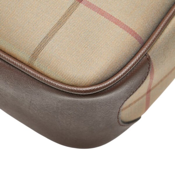 Burberry Check Canvas Leather Handbag - Image 8