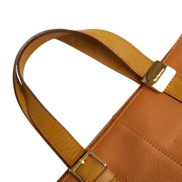 Burberry Leather Handbag Camel Brown - Image 11