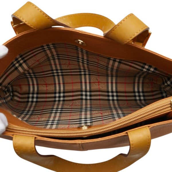Burberry Leather Handbag Camel Brown - Image 12