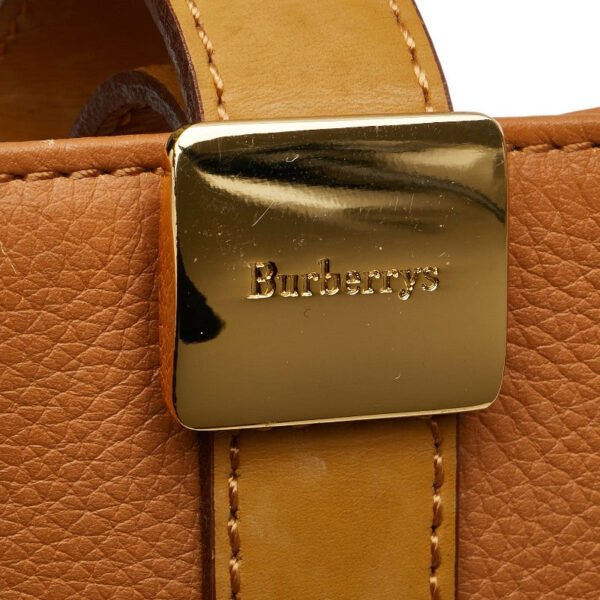 Burberry Leather Handbag Camel Brown - Image 14