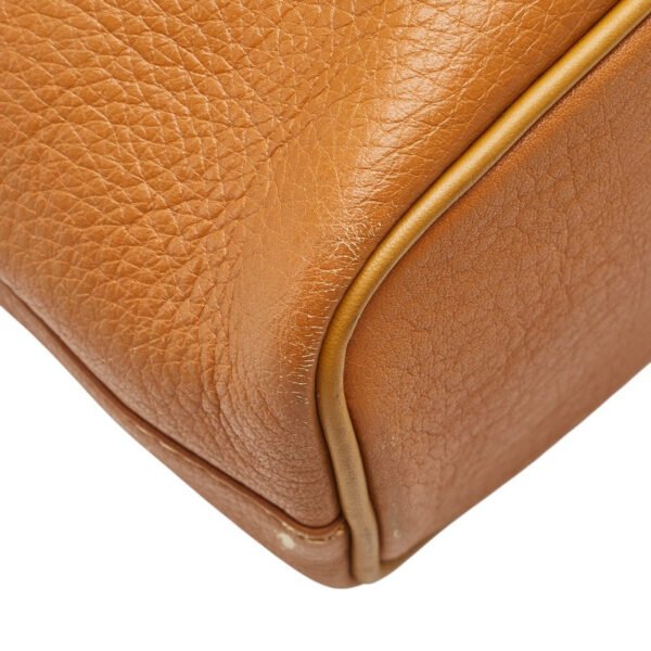 Burberry Leather Handbag Camel Brown - Image 4