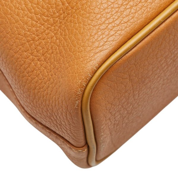 Burberry Leather Handbag Camel Brown - Image 7