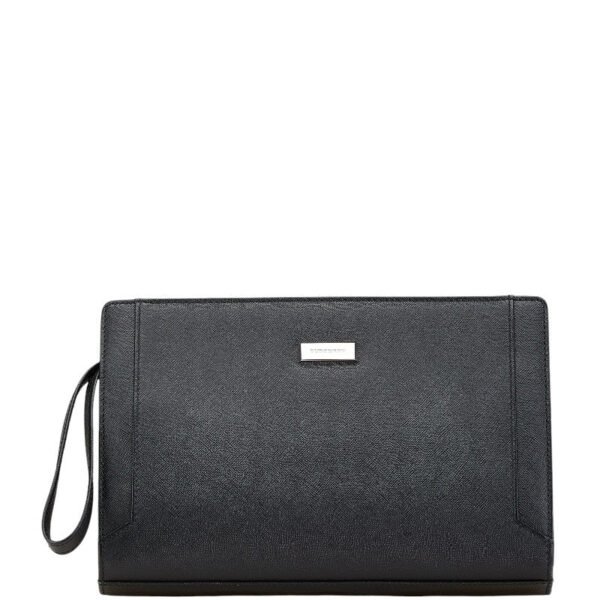Burberry Leather Clutch Bag Black