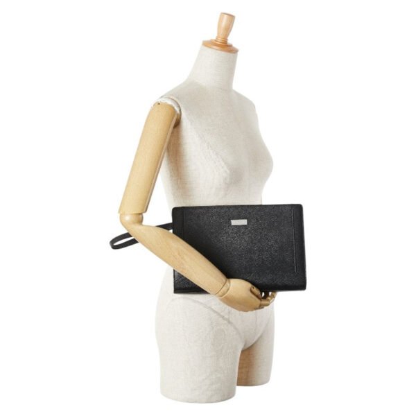 Burberry Leather Clutch Bag Black - Image 13