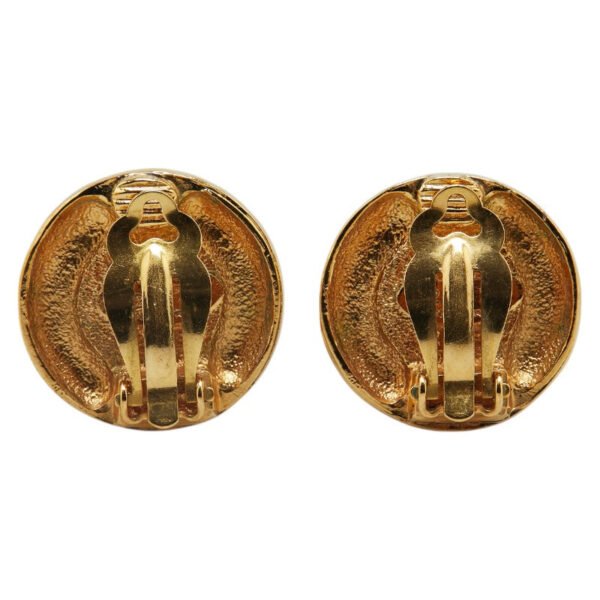 Chanel Vintage Coco Mark Earrings Gold Plated - Image 3