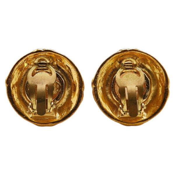 Chanel Vintage Coco Mark Earrings Gold Plated - Image 3