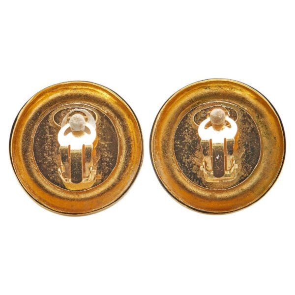 Chanel Vintage Coco Mark Earrings Gold Plated - Image 3