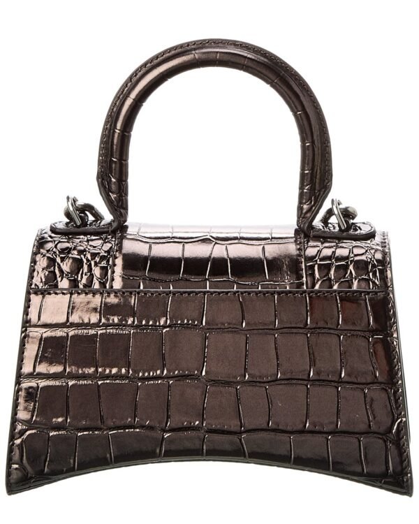 Balenciaga Hourglass Xs Croc-Embossed Leather Top Handle Satchel - Image 2
