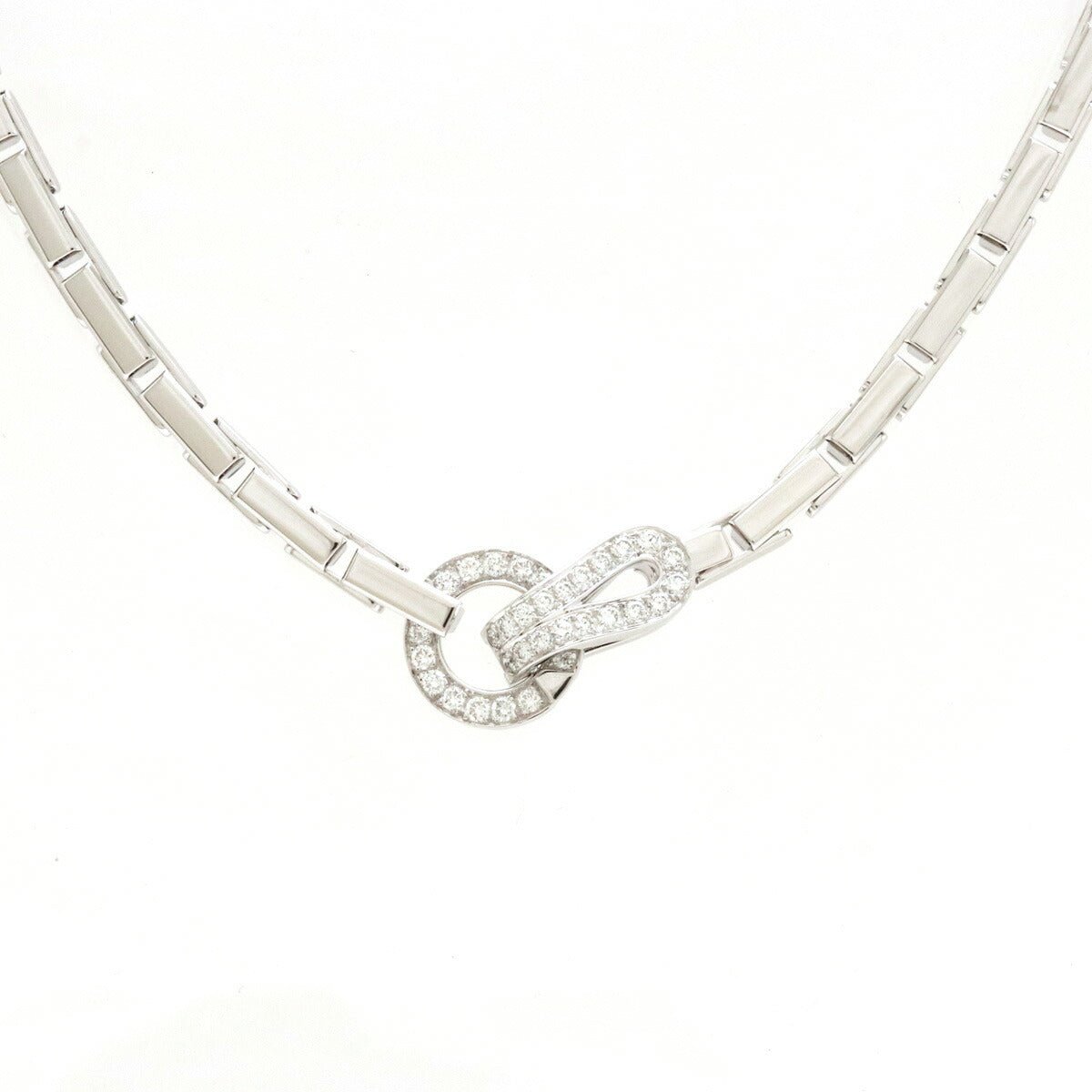 Cartier Agrafe Necklace K18WG Diamond - Image 4