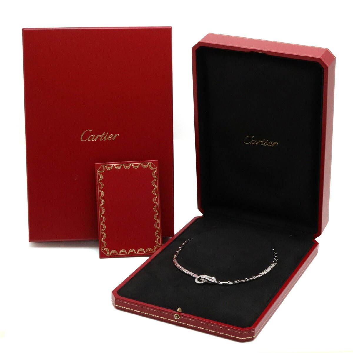 Cartier Agrafe Necklace K18WG Diamond - Image 8