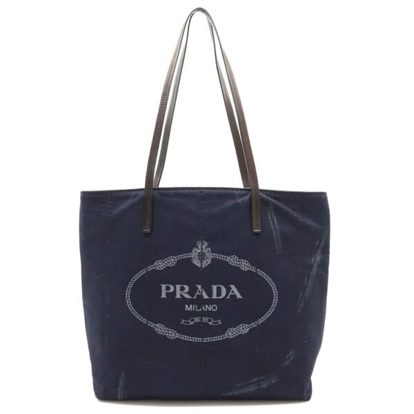 Prada Denim Leather Tote Bag 1BG347