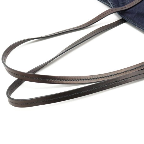 Prada Denim Leather Tote Bag 1BG347 - Image 4