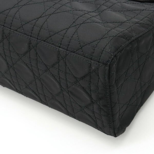 Dior Lady Dior Cannage Nylon Handbag Black - Image 3
