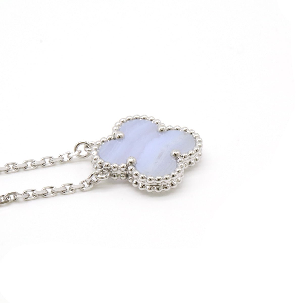 Van Cleef & Arpels Vintage Alhambra Chalcedony Necklace - Image 5