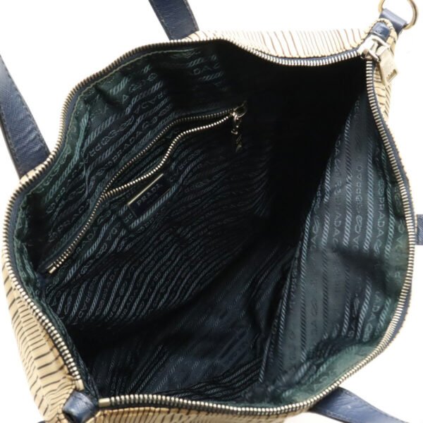 Prada Canvas Leather Tote Bag B2052G - Image 6