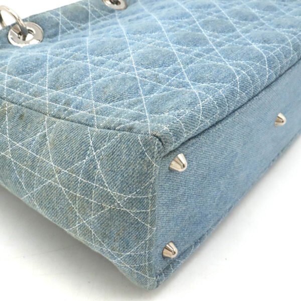 Dior Lady Dior Cannage Denim Handbag - Image 3