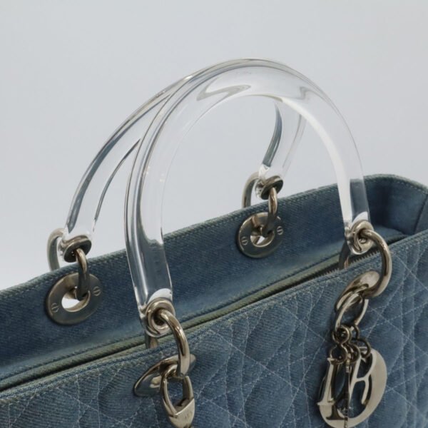Dior Lady Dior Denim Handbag - Image 4