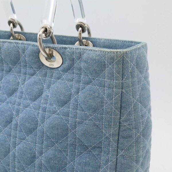 Dior Lady Dior Denim Handbag - Image 7