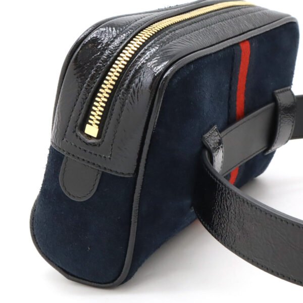 Gucci Ophidia Small Belt Bag Suede Patent Leather - Image 6