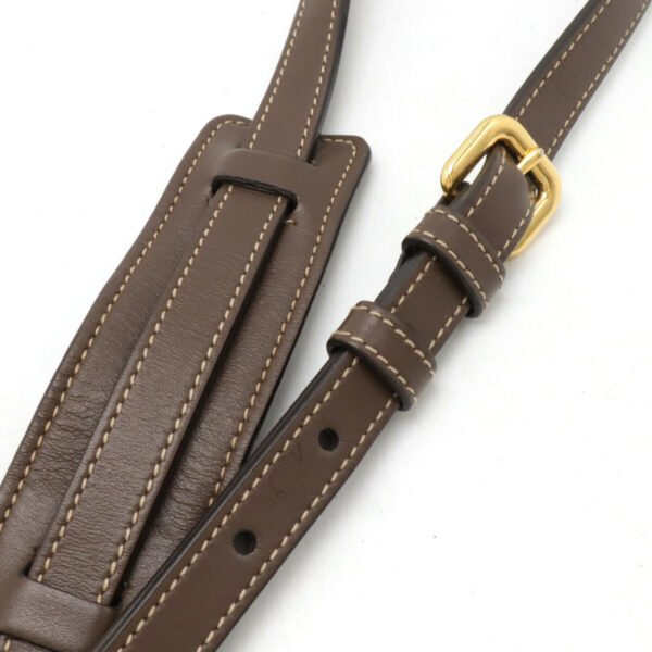 Prada Logo Jacquard Canvas Leather Shoulder Bag - Image 5