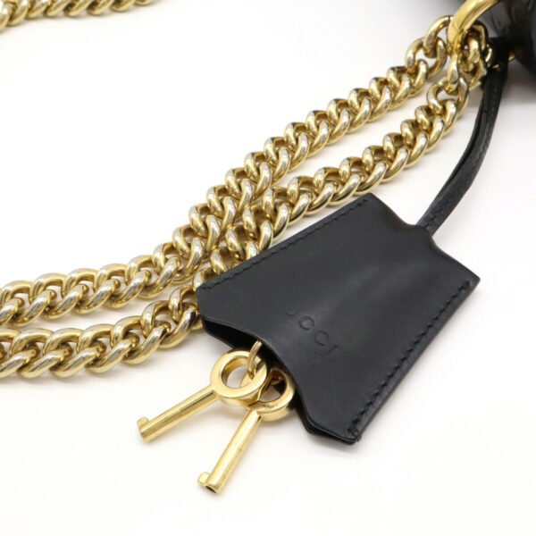 Gucci Padlock GG Small Shoulder Bag Leather Black - Image 5