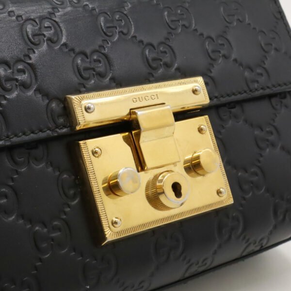 Gucci Padlock GG Small Shoulder Bag Leather Black - Image 9