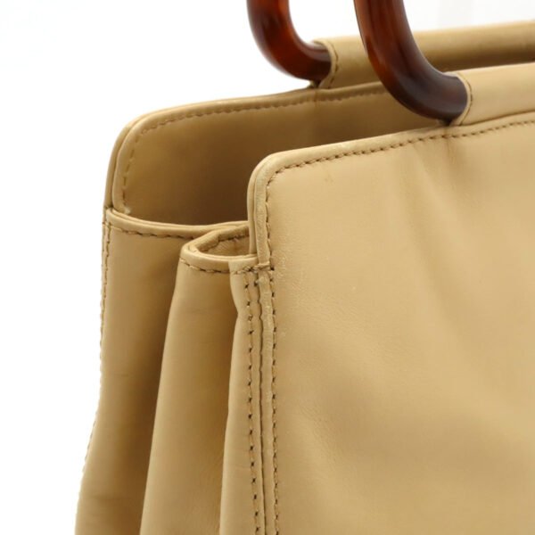 Chanel Leather Plastic Coco Mark Handbag - Image 4