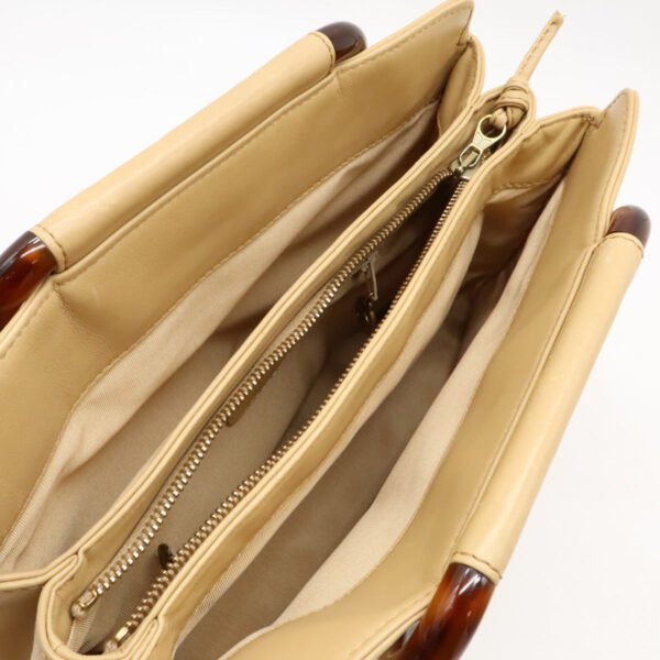 Chanel Leather Plastic Coco Mark Handbag - Image 6
