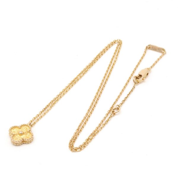 Van Cleef & Arpels Sweet Alhambra Pendant Necklace Pink Gold - Image 2