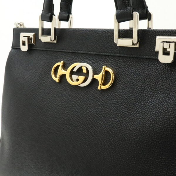 Gucci Zumi Medium Leather Top Handle Bag - Image 8