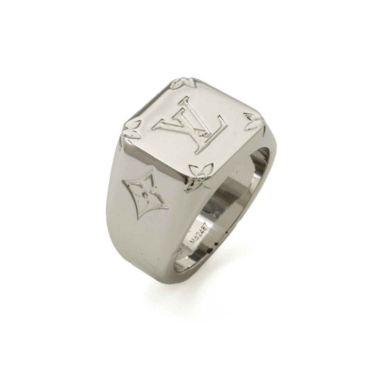 Louis Vuitton Signet Ring Metal Silver M62487