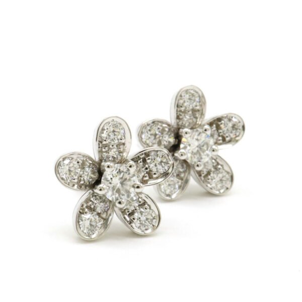 Van Cleef & Arpels Socrates Earrings K18WG Diamond - Image 2