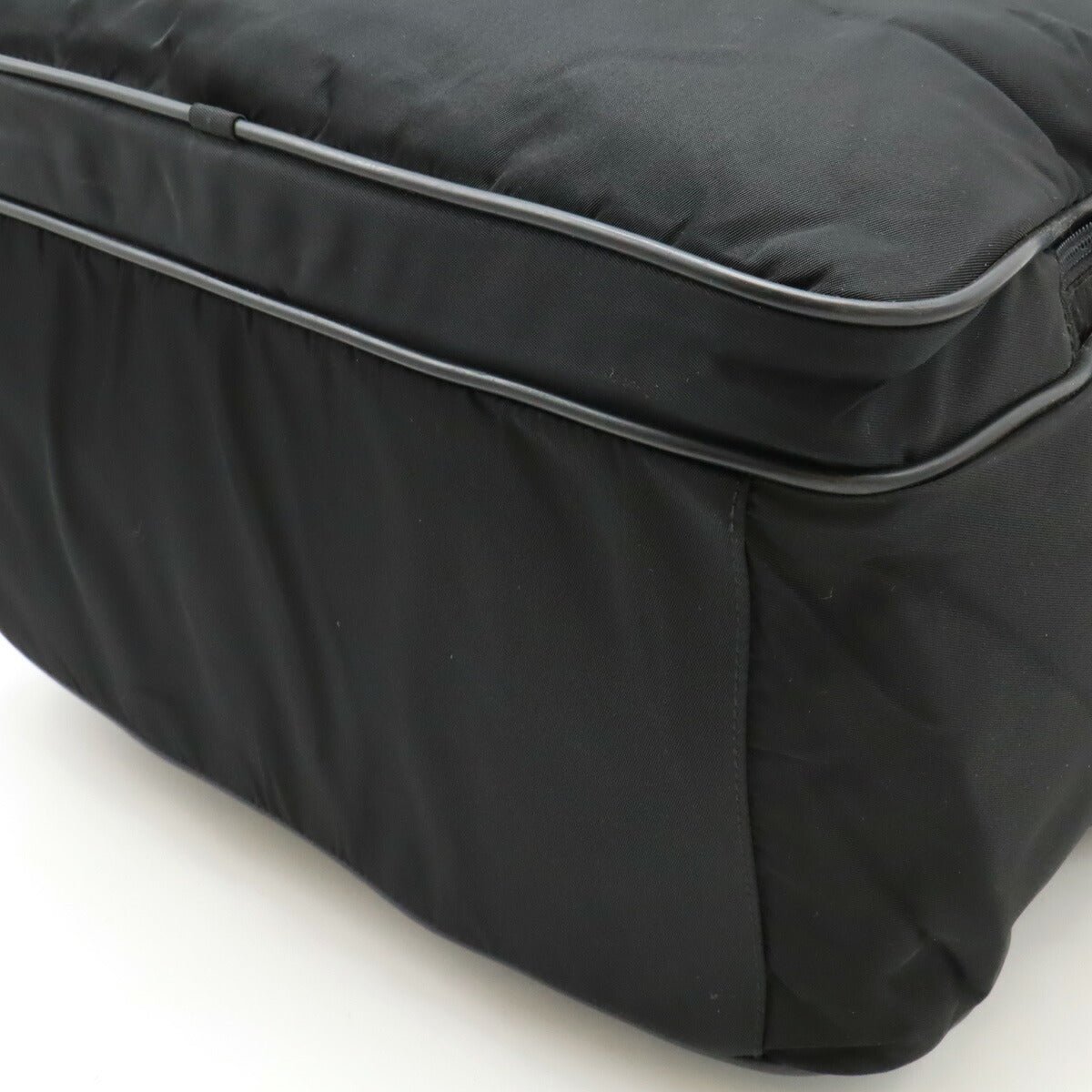 Prada Nylon Leather 2WAY Tote Bag Black - Image 3