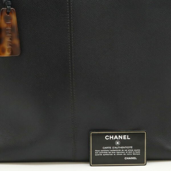 Chanel Leather Tote Bag Black A12478 - Image 9