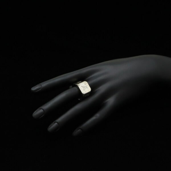 Louis Vuitton Silver Signet Ring M62488 - Image 7