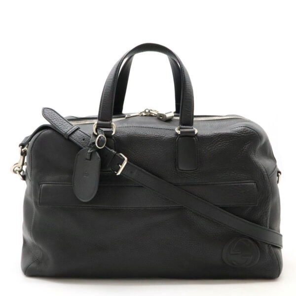 Gucci Leather Interlocking G Carry-On Duffel Bag