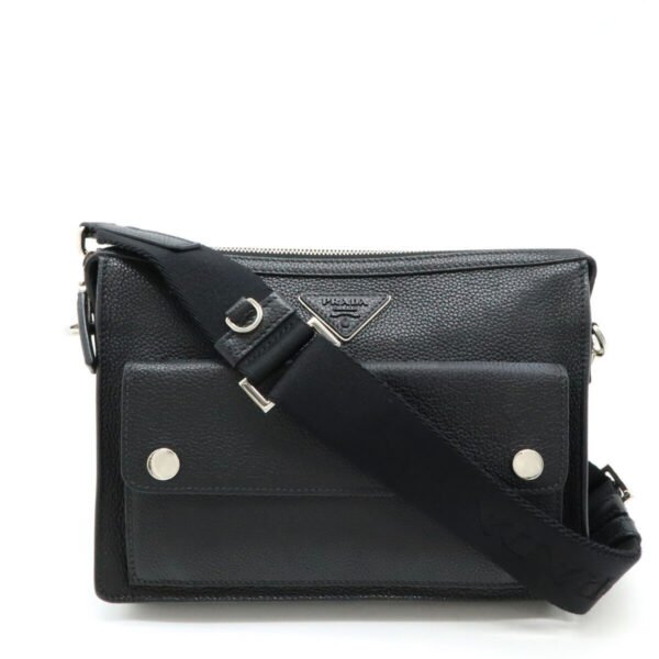 Prada Leather Shoulder Bag Black