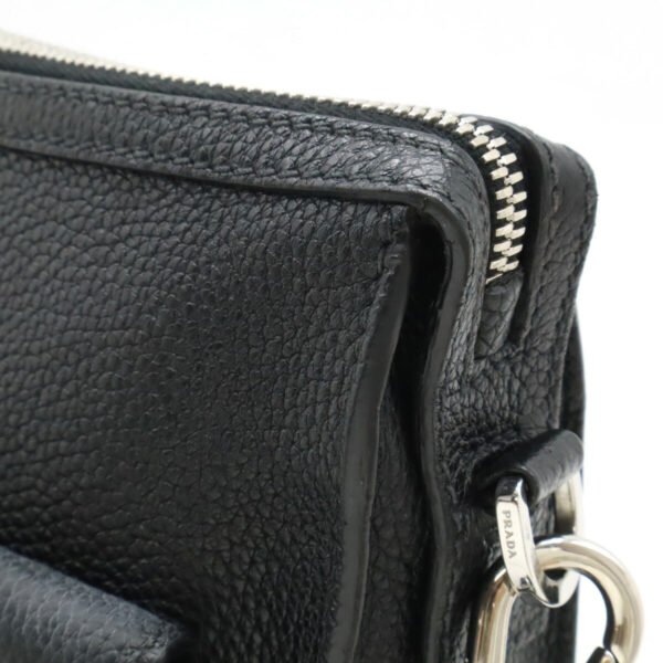 Prada Leather Shoulder Bag Black - Image 7