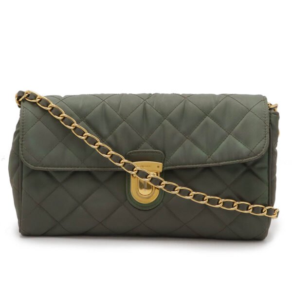 Prada Quilted Nylon Leather 2WAY Chain Shoulder Bag